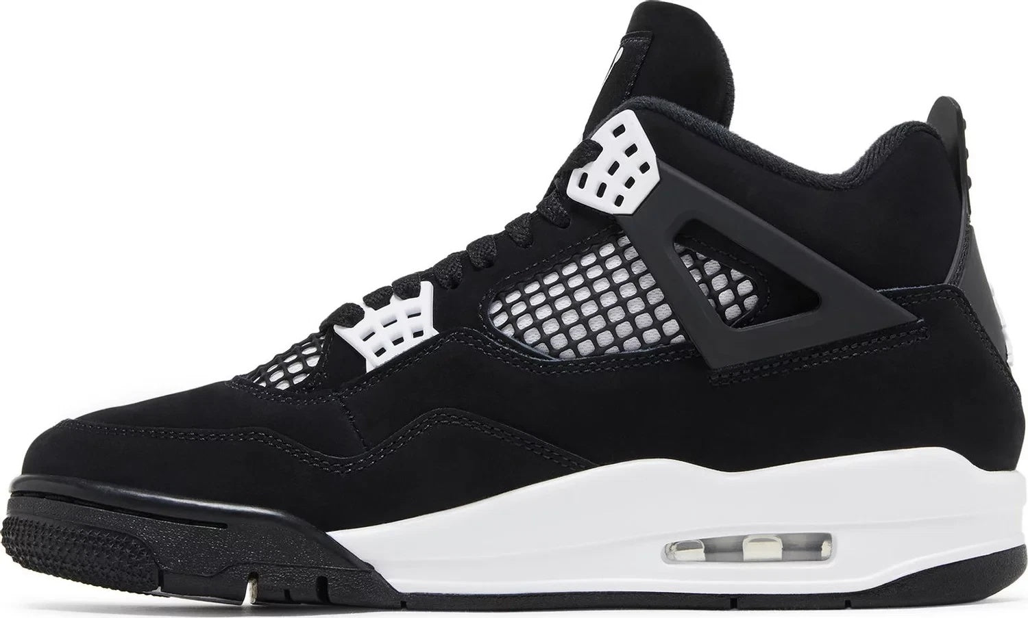 Jordan 4 Retro Black White Sneakers (FQ8138-001)