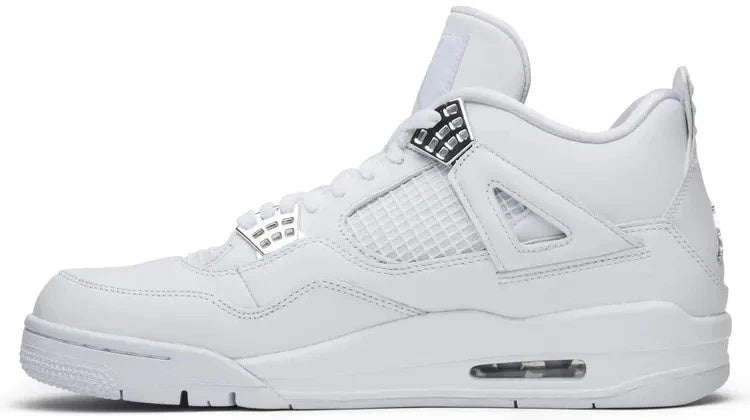 Nike Air Jordan 4 Retro White Leather Shoes (308497-100)