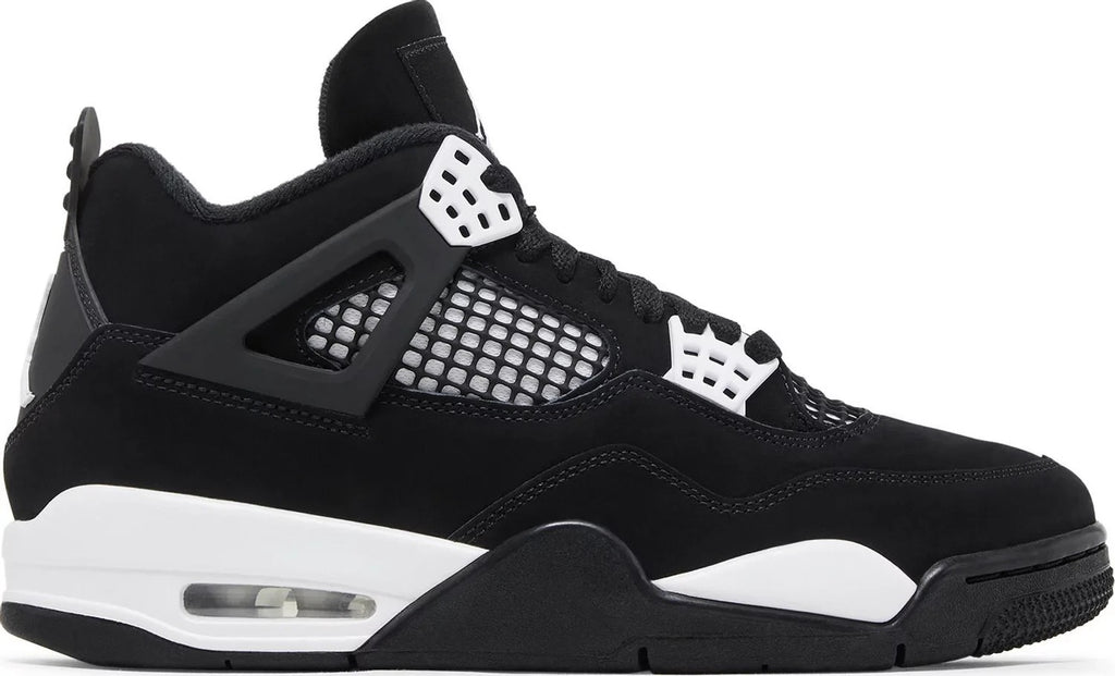 Jordan 4 Retro Black White Sneakers (FQ8138-001)