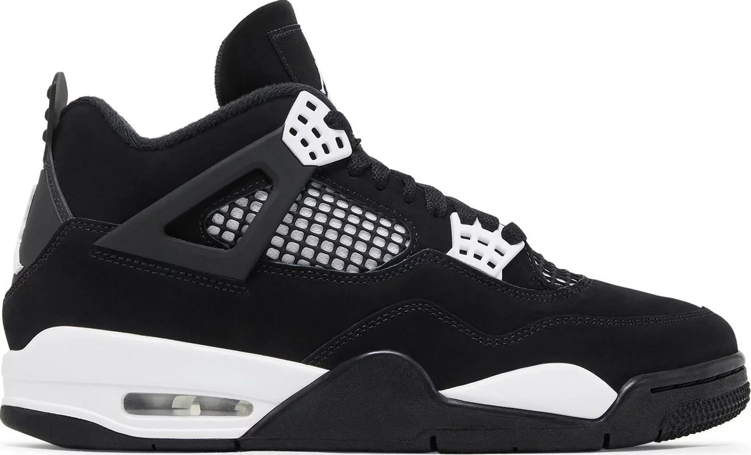 Jordan 4 Retro Black White Sneakers (FQ8138-001)