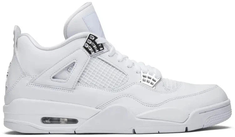 Nike Air Jordan 4 Retro White Leather Shoes (308497-100)