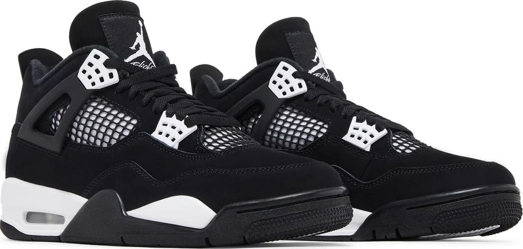 Jordan 4 Retro Black White Sneakers (FQ8138-001)