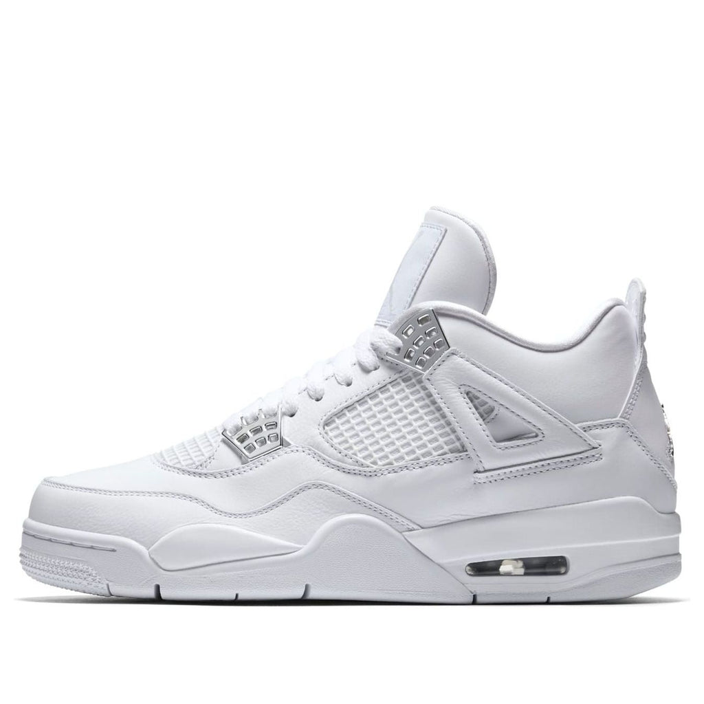 Nike Air Jordan 4 Retro White Leather Shoes (308497-100)