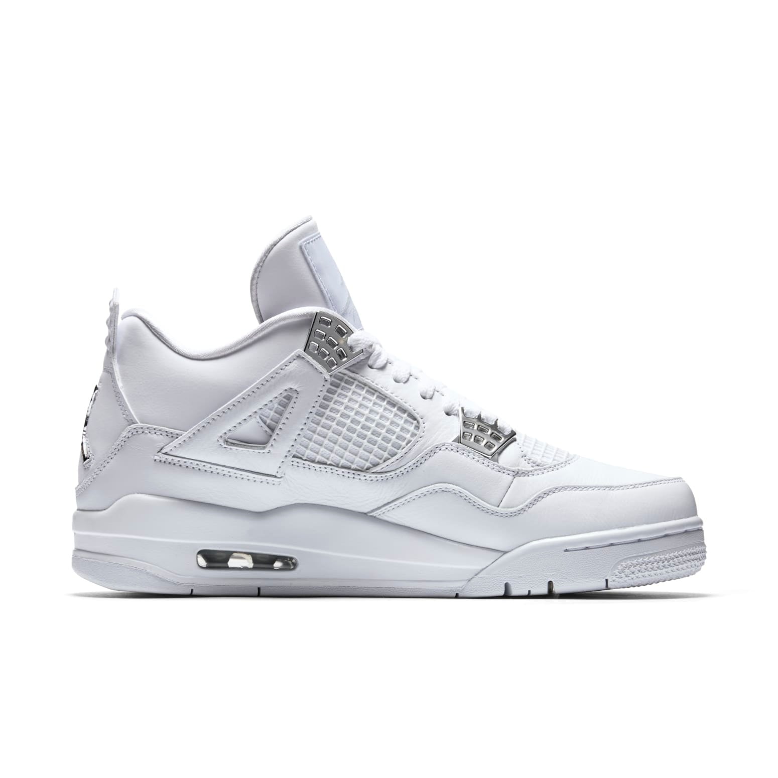 Nike Air Jordan 4 Retro White Leather Shoes (308497-100)